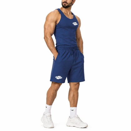 ست رکابی و شلوارک ورزشی مردانه G Wear مدل 5F0604 آبی