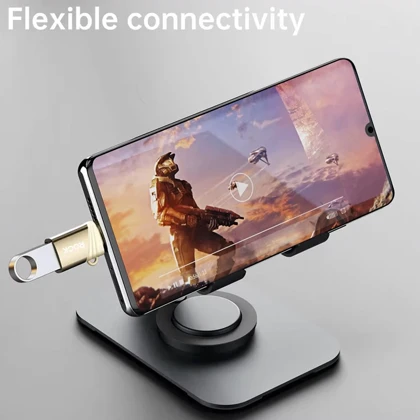 تبدیل و اوتی‌جی USB به تایپ‌سی راک مدل ROCK L12