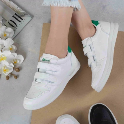 کتانی دخترونه خارجی دو چسب K SHOES