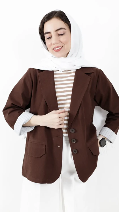 کت سه دکمه نیلا