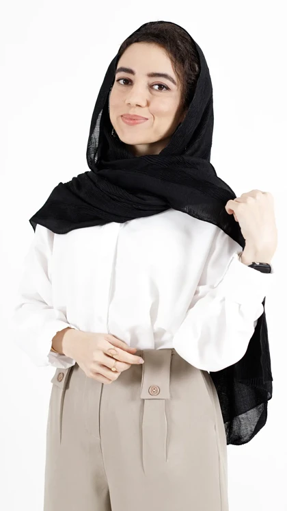 شال پلیسه راه راه