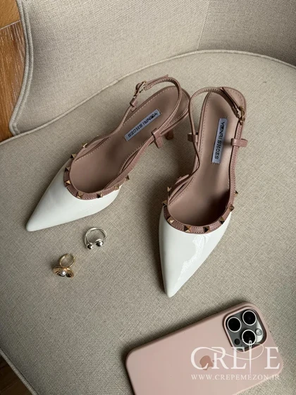 کفش جلو پرچی پاشنه 6.5 سانت