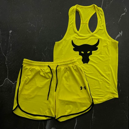 پکیج کد E869 شامل رکابی + شلوارک راک با 6 رنگ