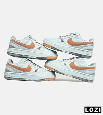 کفش بزرگ پا آبی طوسی نارنجی Nike Gama Force Sail