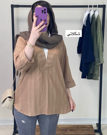 تونیک یقه دار کوک دوزی ساغر