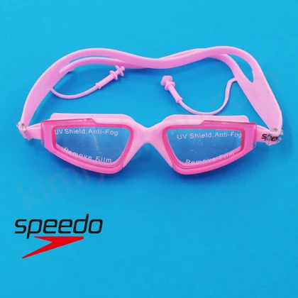 عینک شنای زنانه اسپیدو صورتی با گوش‌گیر، محافظ UV و لنز ضد بخار