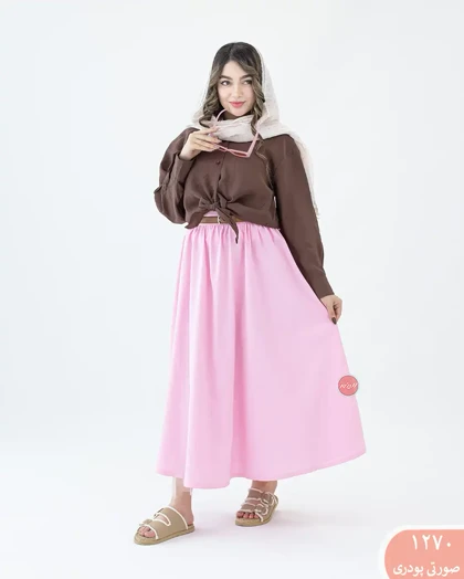دامن لینن رنگی 1270