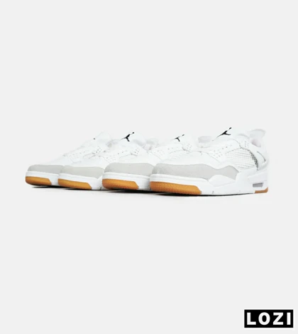 کتانی ساق‌دار زنانه و مردانه سفید Nike air jordan 4 مدل 6597