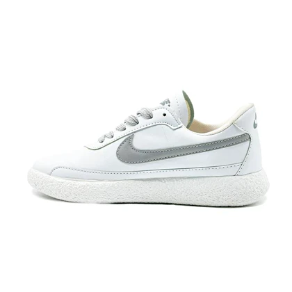 کفش و کتانی زنانه و دخترانه مدل نایک NIKE رنگ سفید طوسی