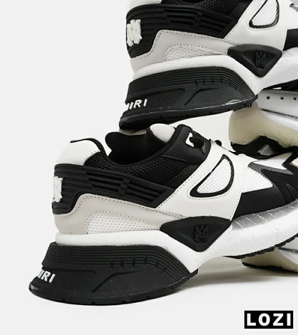 کفش کتانی سفید مشکی AMIRI Bone Runner