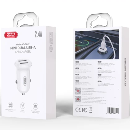 شارژر فندکی فست شارژ ایکس او XO مدل CC67 توان 12 وات