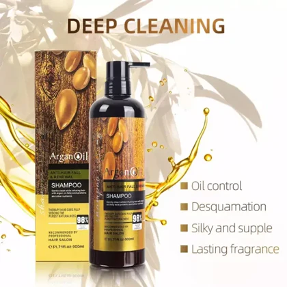 شامپو تقویت کننده و ضد ریزش مو مدل لایتنس مدل Argan Oil