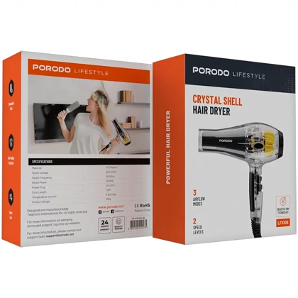 سشوار پورودو Porodo مدل PD-LFST106-BK توان 2000 وات