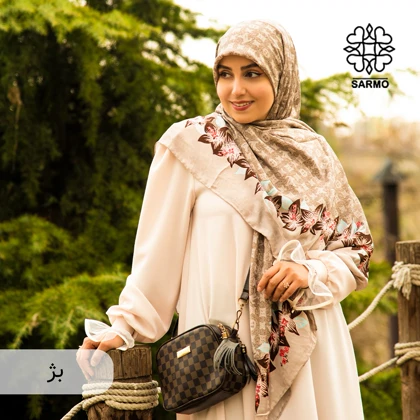 روسری ابریشم مودال گل‌دار الوی