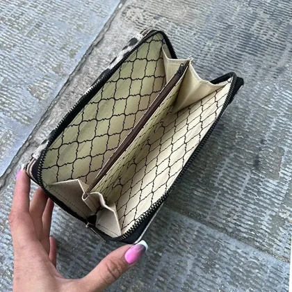 کیف پول زنانه و دخترانه پلنگی پیچی مدل MSN22-18