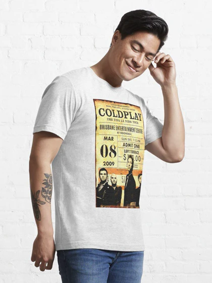 تیشرت گروه موسیقی ColdPlay | تیشرت کلدپلی طرح Alternative Band Rainbow Poster کد 158736
