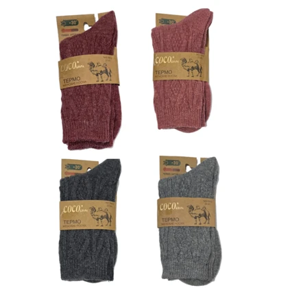 جوراب بافت ساق بلند زنانه پشم شتر برند Coco&hana