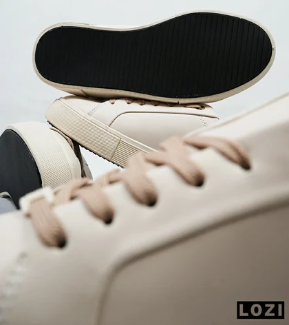 کفش کتانی مردانه کرم قهوه ای Zara
