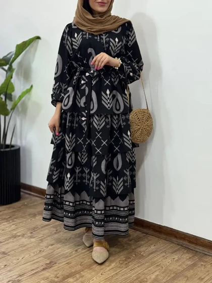 پیراهن بلند چین‌دار آلیما
