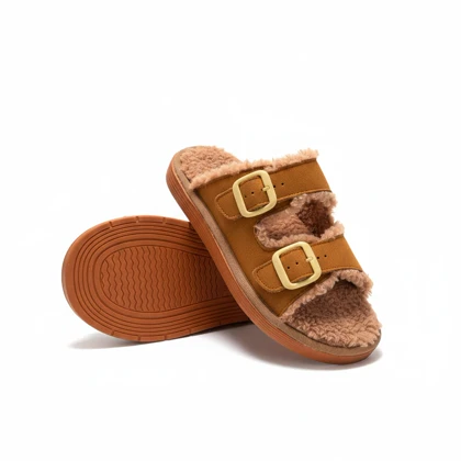 اسلیپر لونا دو سگک عسلی کد 294940