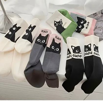 جوراب ساق‌دار گربه کد 1845