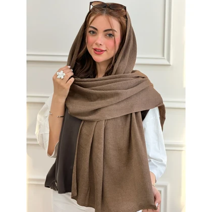 شال نخی پلیسه ساده لمه