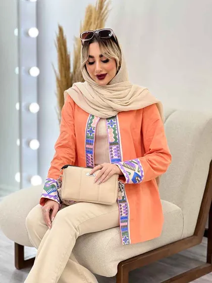 مانتو جلو باز خرجه کار هندی