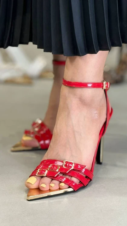 667 - پاشنه 3سگک پنجه فلزی 667