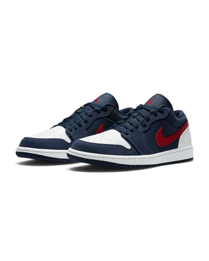 کتانی ویتنامی ایر جردن وان لو یو اس ای سورمه ای قرمزNike Air Jordan 1 Low USA