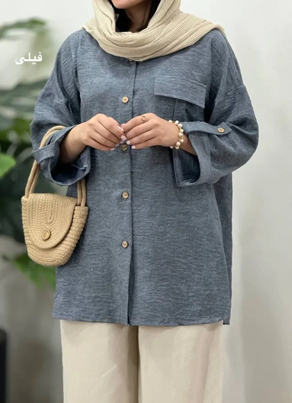 مانتو جلو دکمه مهشید