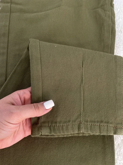 شلوار کتان مام فیت