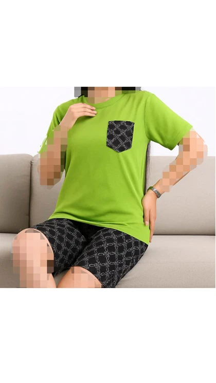 ست تیشرت و شلوارک آنجل زنانه 21430