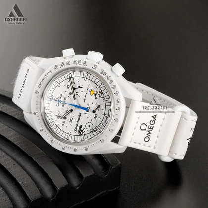 ساعت امگا سواچ سفید Omega x Swatch Speedmaster M00-M