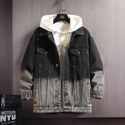 کت جین دورنگ پنبه