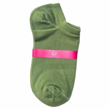 جوراب قوزکی نخ پنبه سبز