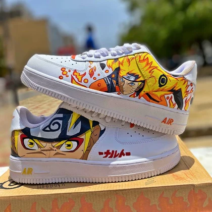 کفش اسپرت NARUTO کاستوم کتانی انیمه ناروتو ایرفورس نایک nike air force کد 73202