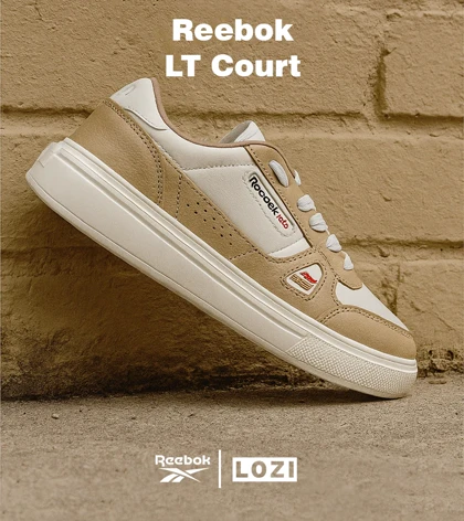 کفش مردانه و زنانه کرم قهوه ای Reebok LT Court