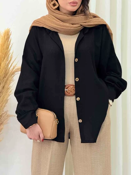 مانتو بغل سه دکمه گیتی