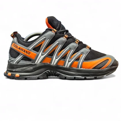 کفش طبیعت گردی سولاوند مشکی نارنجی
