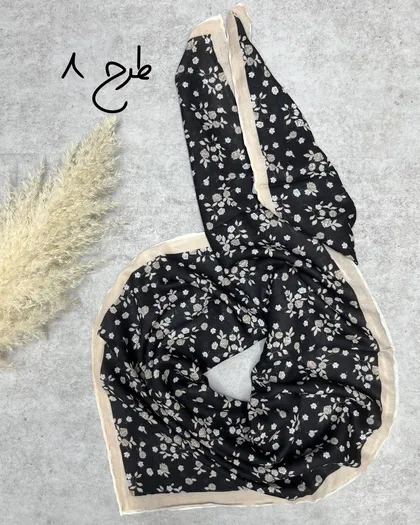 روسری کرپ گل‌گلی 3702