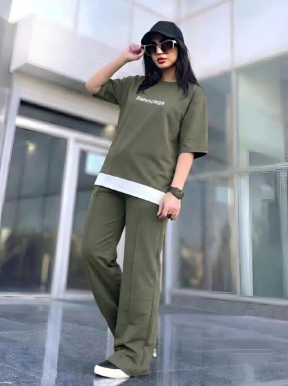 ست تیشرت و شلوار زنانه مدل wcs025