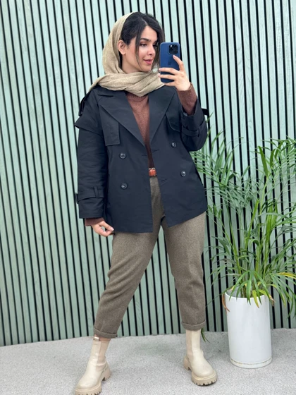 بارانی آستردار نازیلا