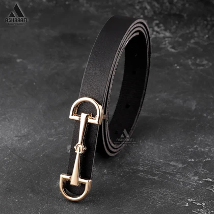 کمربند باریک زنانه کلاسیک Skinny Leather Belt BL3