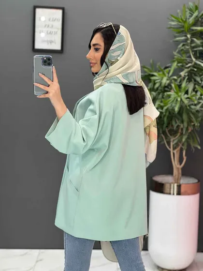 مانتو یقه آرشال آستین دودکمه