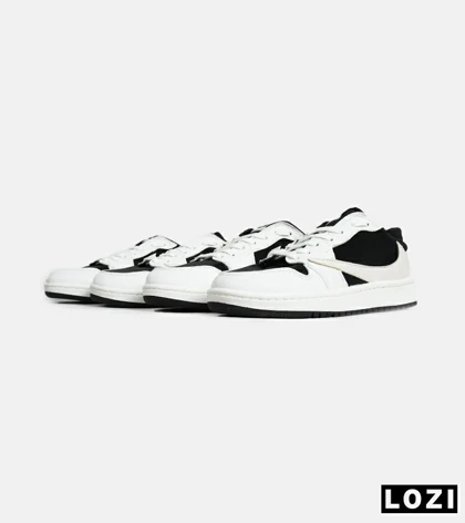 کفش کتانی مردانه سفید مشکی NIKE travis scott مدل 7030