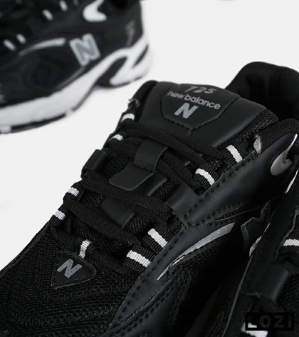 کفش کتانی مردانه و زنانه مشکی سفید NEW BALANCE 725
