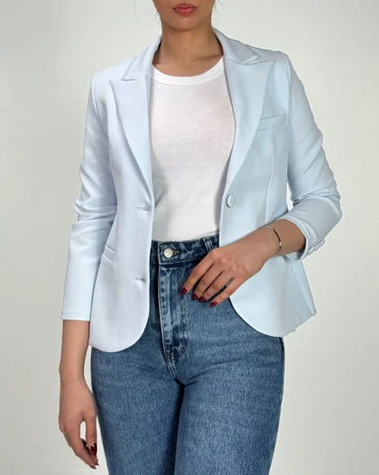 کت یقه انگلیسی دکمه پارچه ای  کد 100171