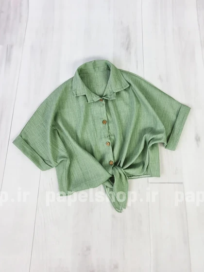 شومیز کراپ گره‌ای کراش