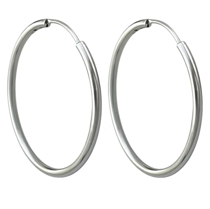 وشواره حلقه‌ای زنانه ژوپینگ مدل نوینا استایل مینیمال نقره‌ای