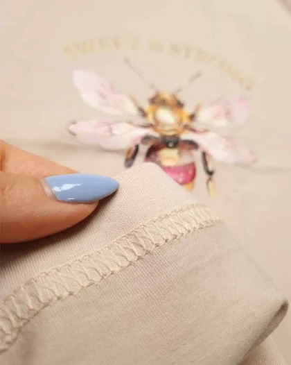 ست لباس راحتی دخترانه سیلکا طرح زنبور